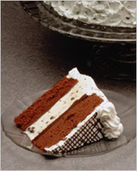 Кусочек слоеного торта