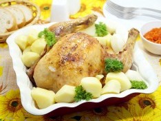 Курица запеченная в духовке - рецепт