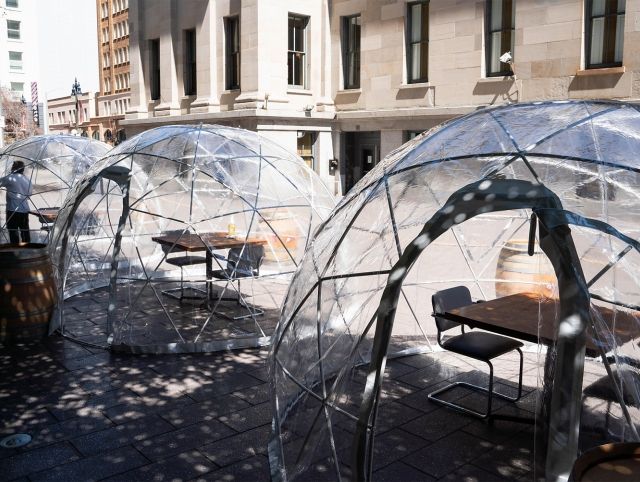 Ресторан в Сан-Франциско разместил гостей в геодезических куполах