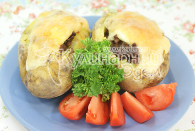 Картофель фаршированный мясом