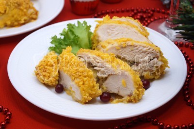 Куриное филе с сыром в духовке Новогодняя сказка