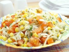 Постный салат с капустой - рецепт